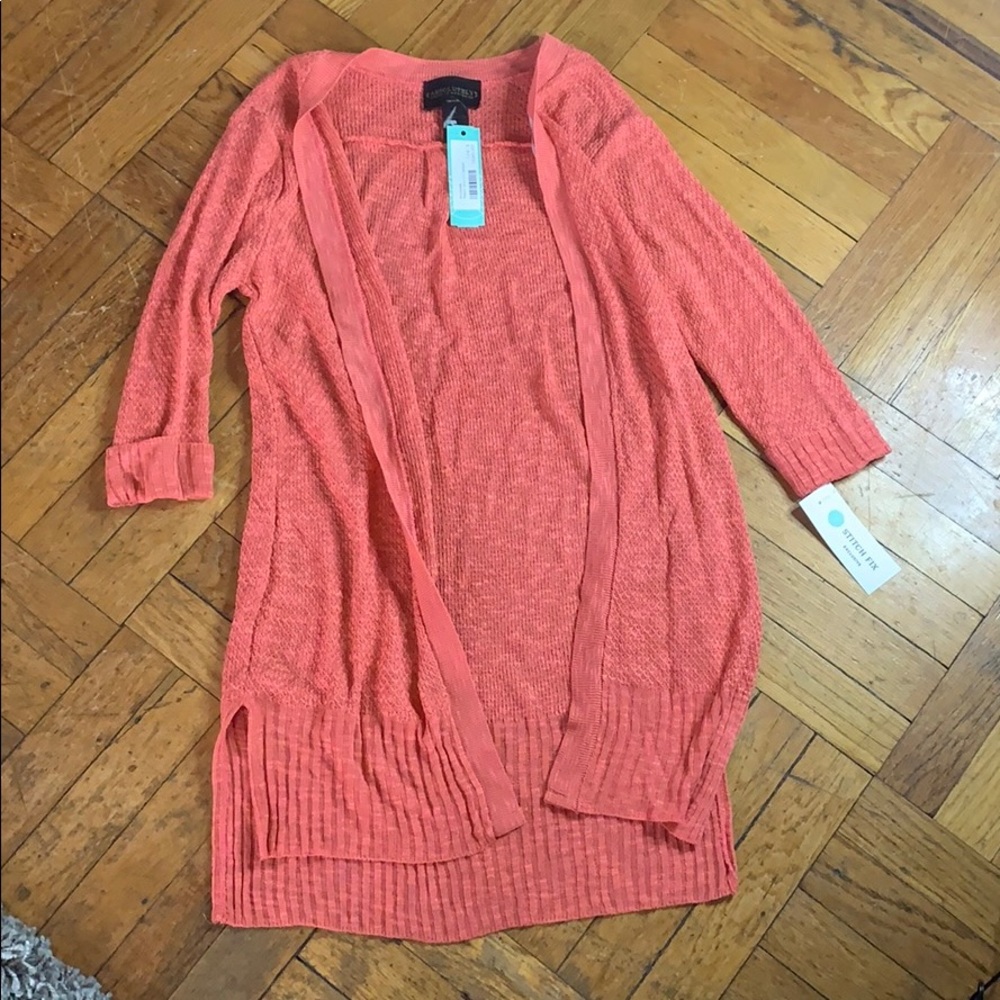 Coral long cardigan